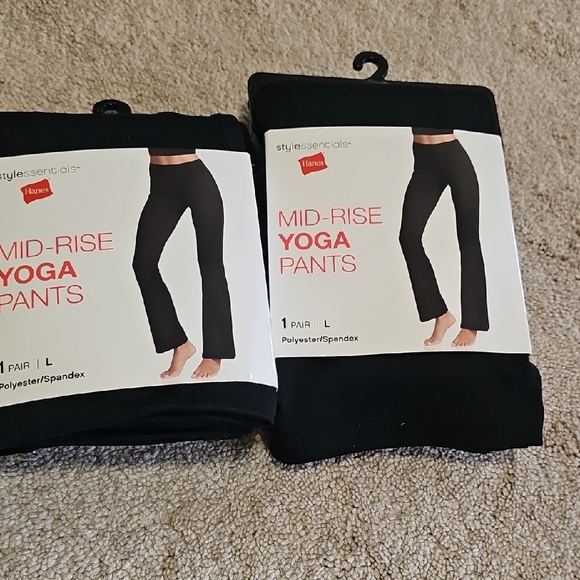 Hanes Black Yoga Pants - Picture 1 of 2